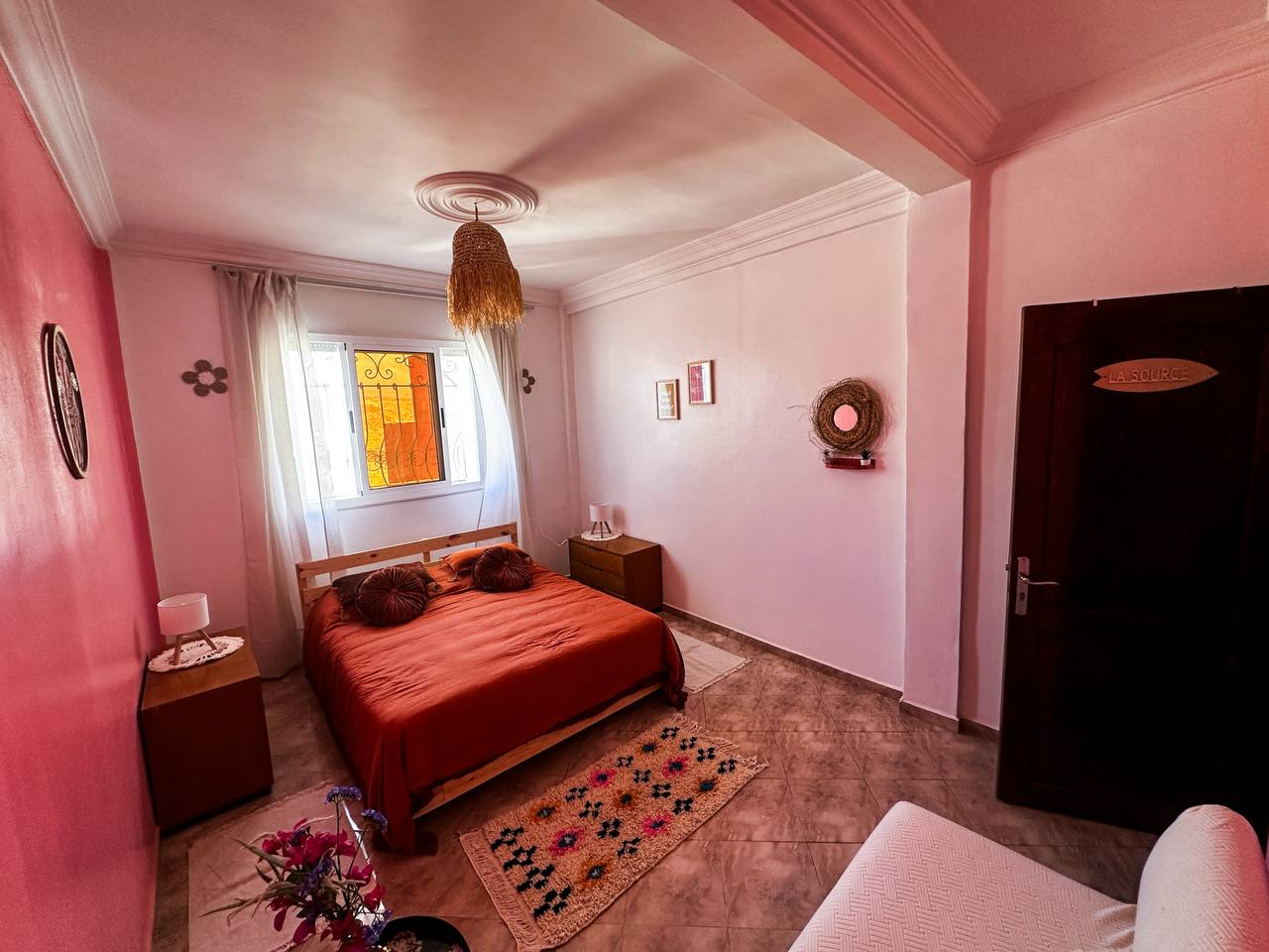 Bedroom at Treasure Morocco surf house in Aourir