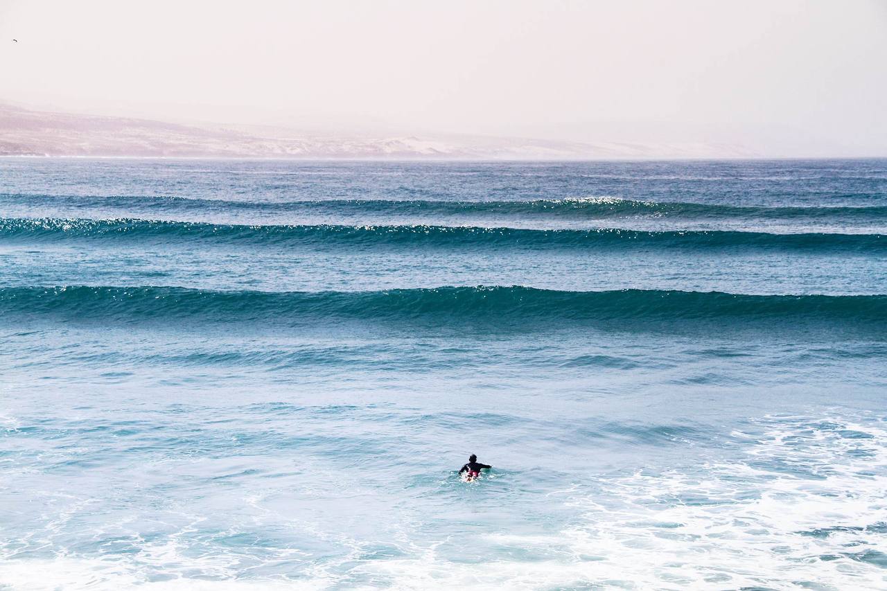 Imsouane coastline and peeling waves